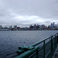 Downtown Seattle Skyline from Bainbridge Ferry