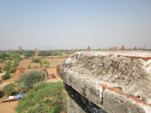 Overlooking the dry plain of old temples and stupas that is Bagan, Myanmar.
