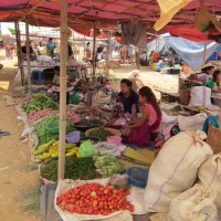 The market at the end of Inle Lake